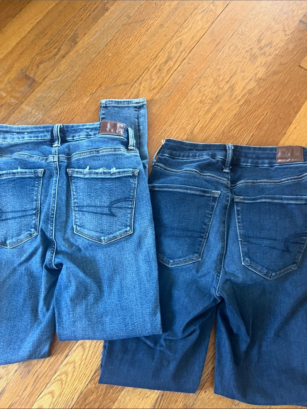American Eagle Outfitters Dark and Mid Blue Skinny Jeans Duo